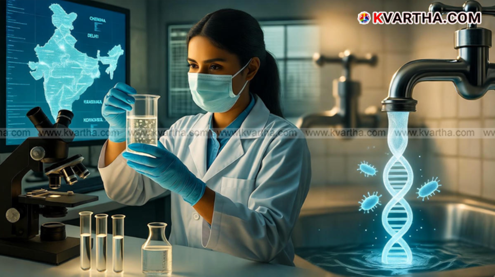 Close-up of a tap with running water