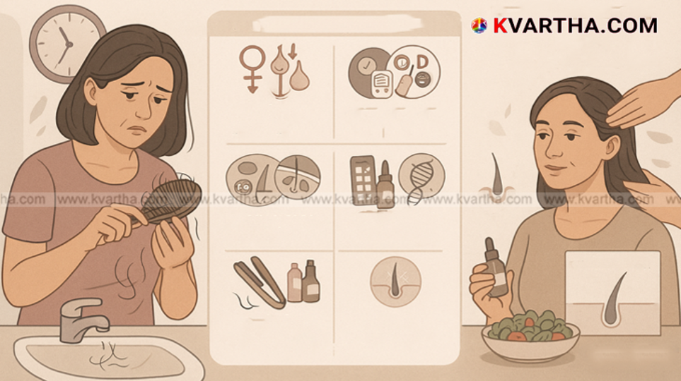  Woman experiencing hair loss