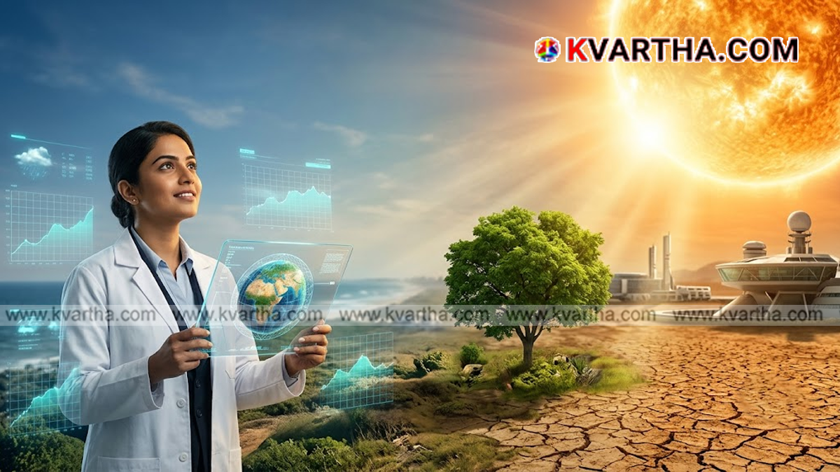 Conceptual image of Earth's greenery and future