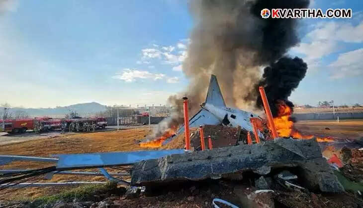 Wreckage of Jeju Air plane after crash