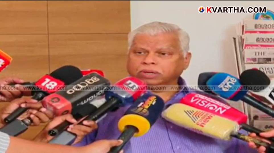 CPM Secretariat member MV Jayarajan addressing the media