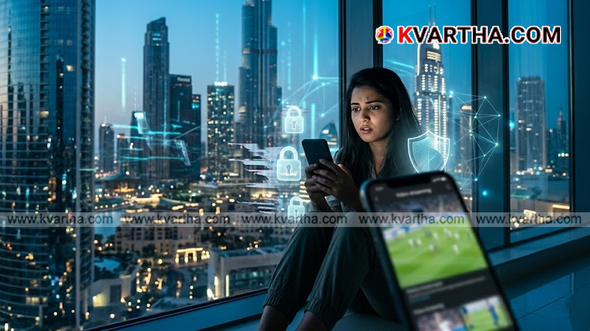 Digital Dubai warning sign regarding cyber security.