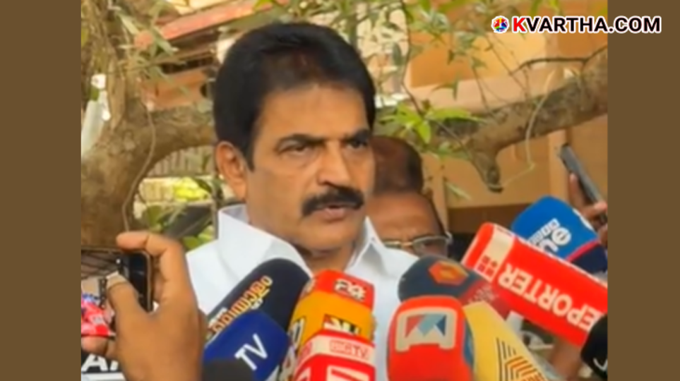 K.C. Venugopal MP addressing the media in Alappuzha.