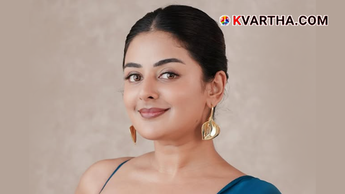 Conceptual image representing actress Esther Anil giving an interview about Drishyam 3.