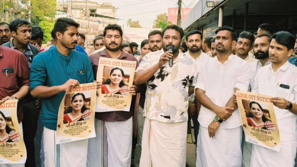 Youth Congress Protests with Lookout Notice for Arrest of P.P. Divya