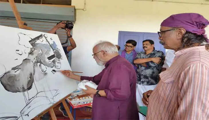 Wayanad landslide, art for charity, painting camp, Maadaipara, Kerala, India, disaster relief, artists, auction