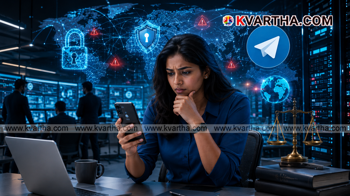 An image illustrating global actions against Telegram.