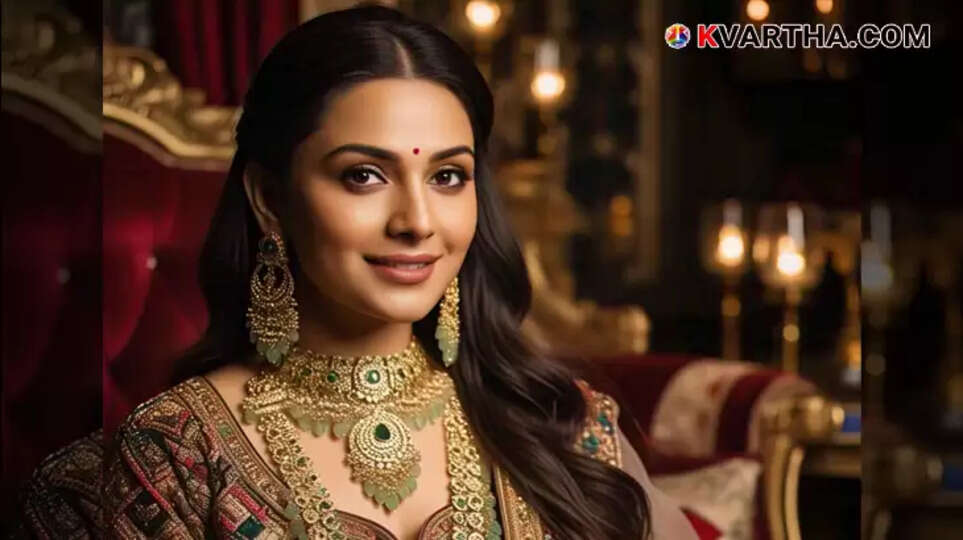 Various gold ornaments displayed in a jewelry shop in Kochi.
