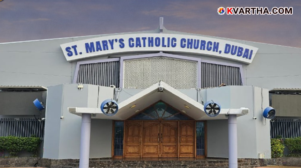 Empty church premises in Dubai following Easter cancellation and satellite view of ships stranded near the Strait of Hormuz.