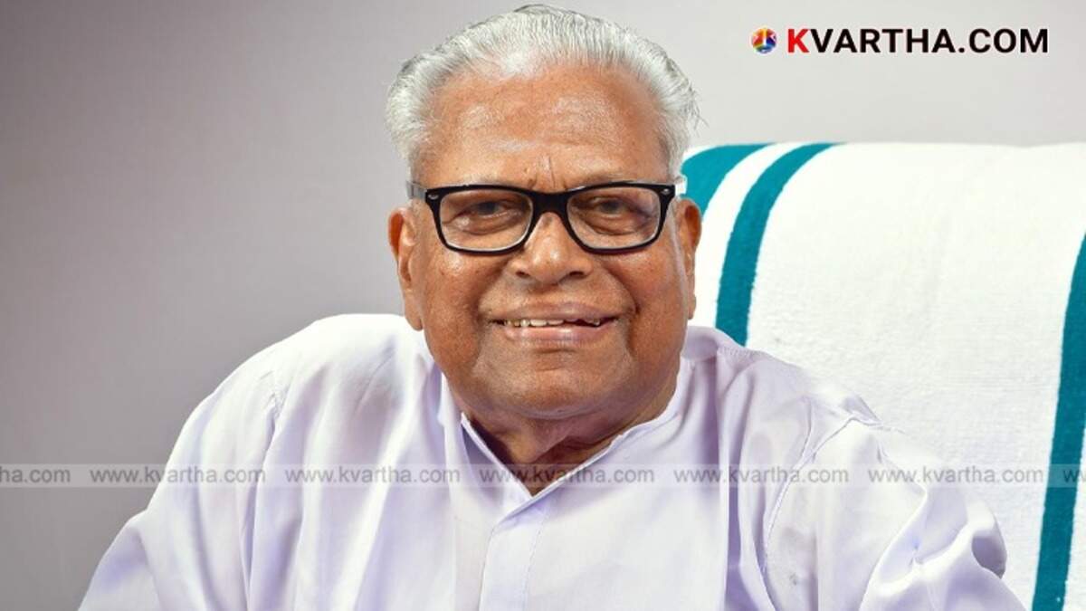 VS Achuthanandan's body at Darbar Hall in Thiruvananthapuram