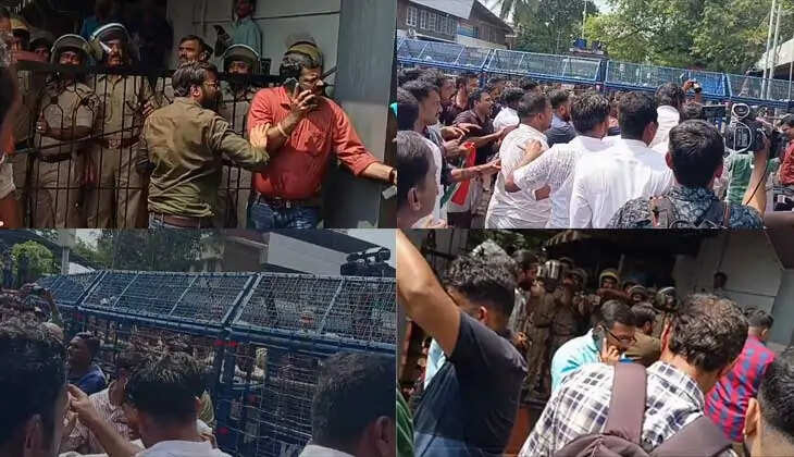 Youth Congress protest turns violent in Kannur