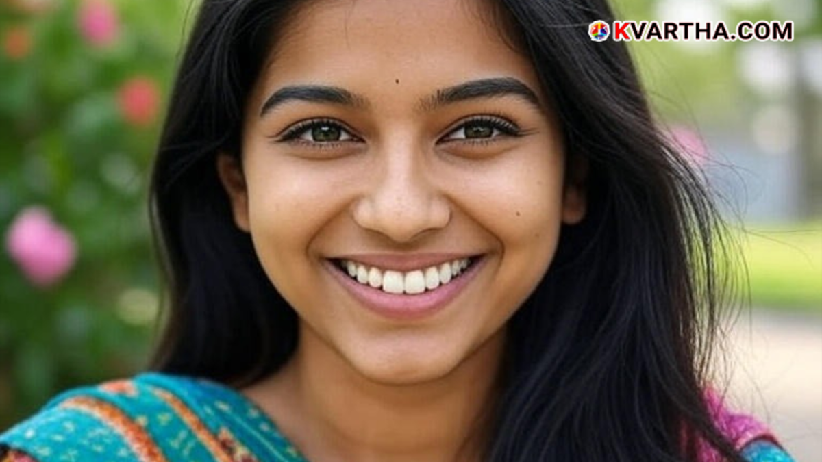  person smiling to show healthy teeth, symbolizing dental care and oral health.