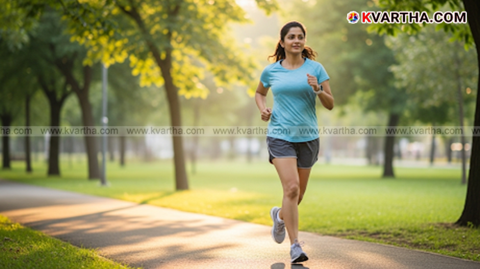 Man and woman jogging in a park for life extension
