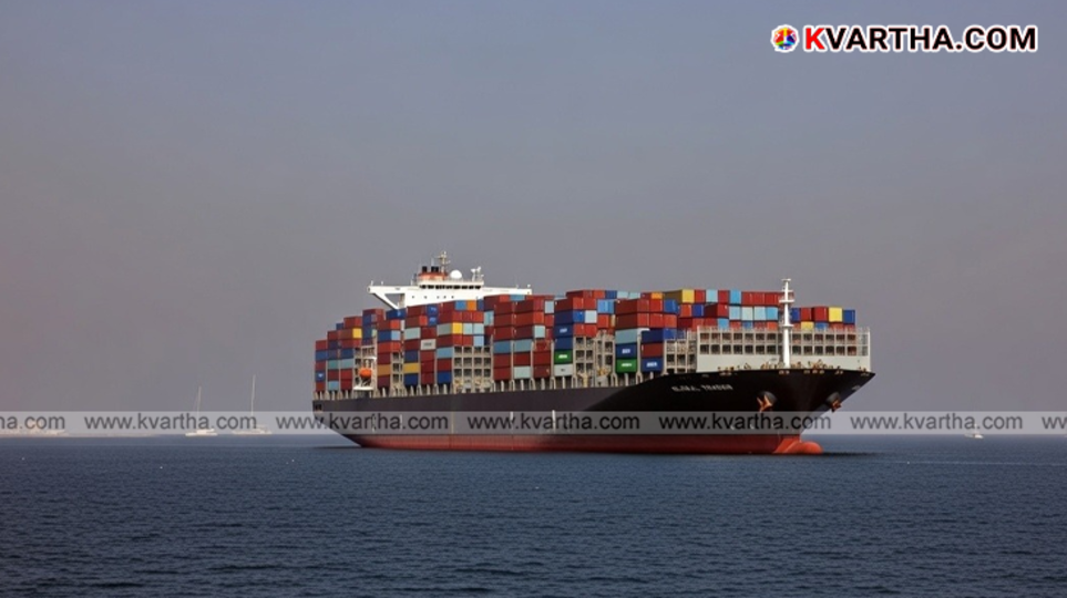 Maersk container ship at sea, cargo bookings suspended to Middle East ports