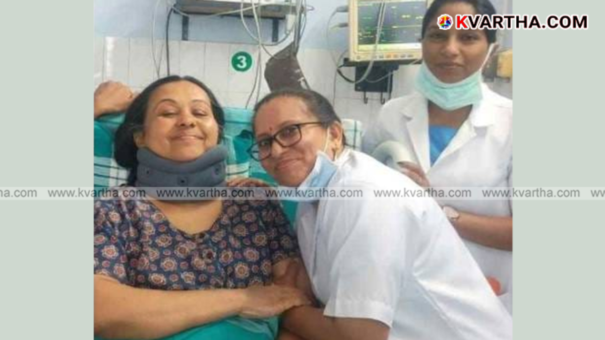 A social media post screenshot or a representation of nurses in a hospital.