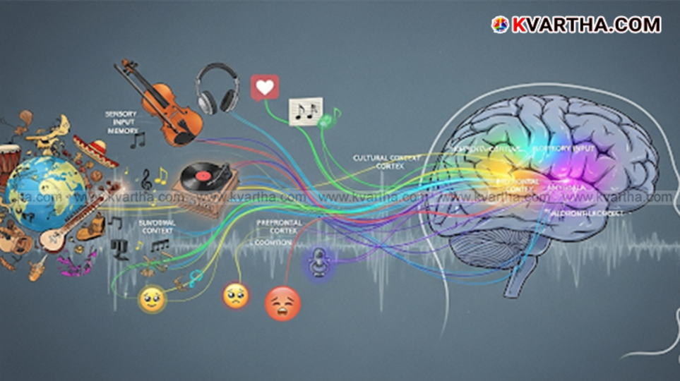 A person enjoying music with headphones on.