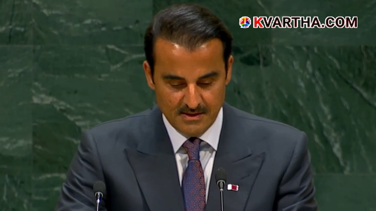 Image reflecting UN General Assembly proceedings and global protests regarding Israel and Palestine