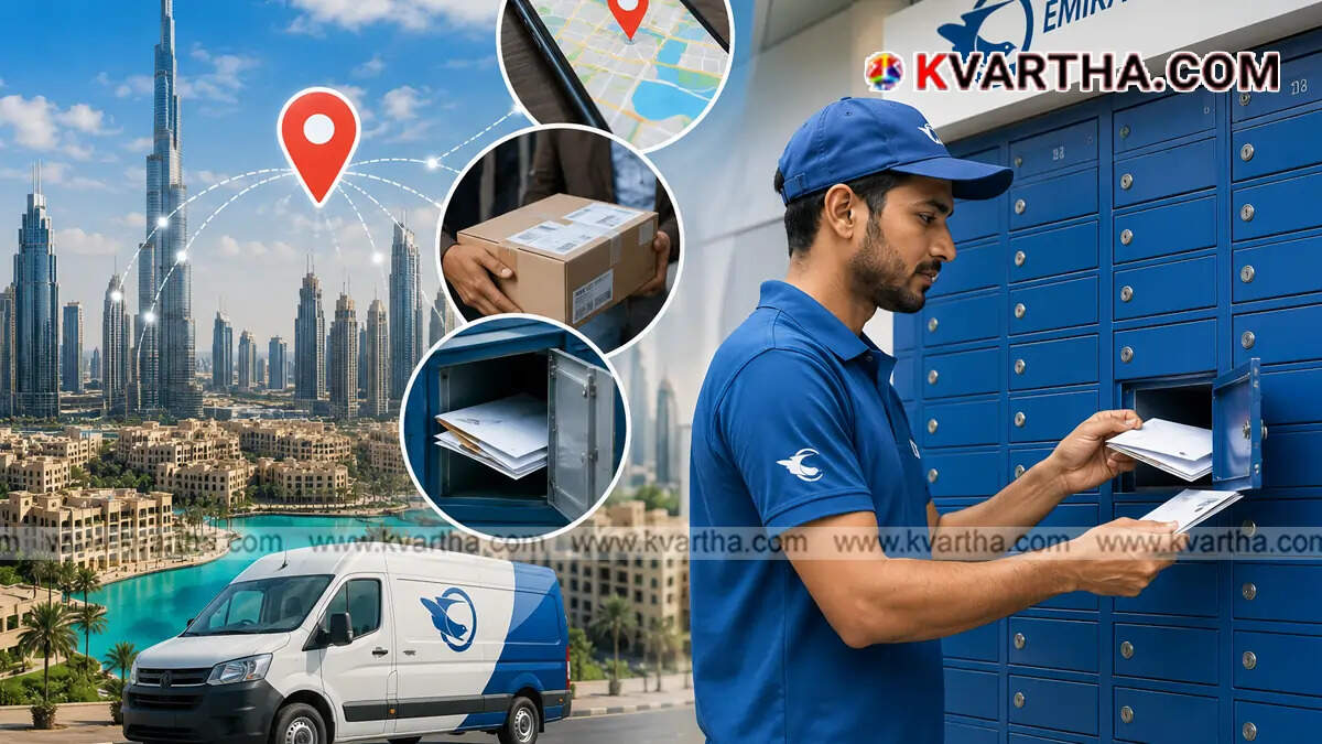 Conceptual image representing Emirates Post office and PO boxes in Dubai
