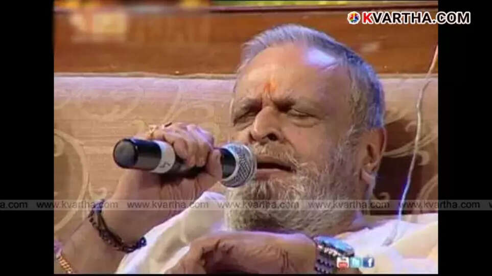 Jaya Chandran performing on stage, Malayalam music legend