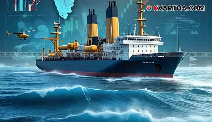 Offshore oil drilling platform in a vast sea, representing oil exploration in the Andaman Sea.
