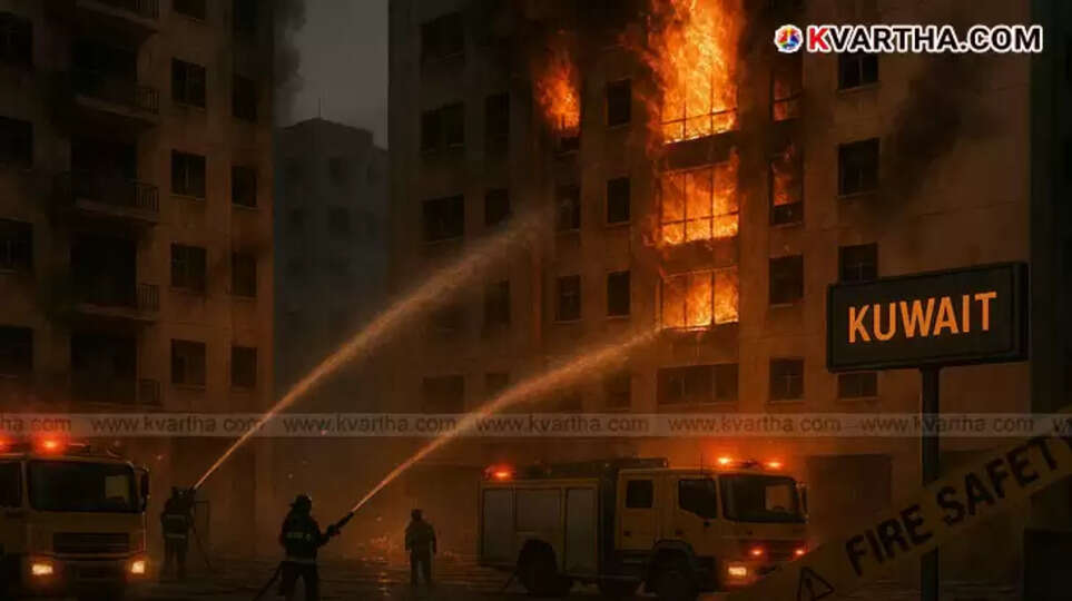 Emergency services responding to an apartment building fire in Riggae, Kuwait.(Representation)