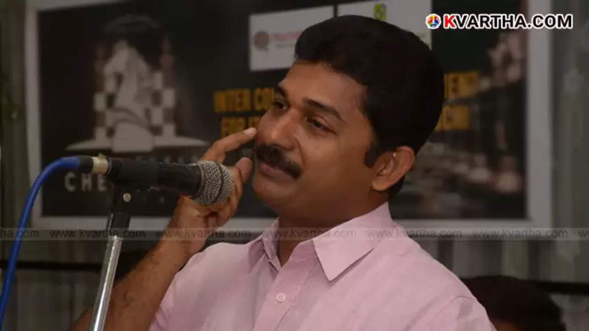 M. Swaraj speaking at a public event.