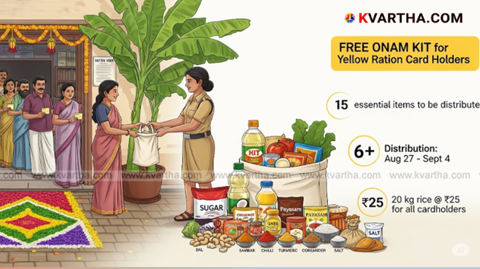 Kerala Government to Begin Free Onam Kit Distribution for Yellow Card Holders Only