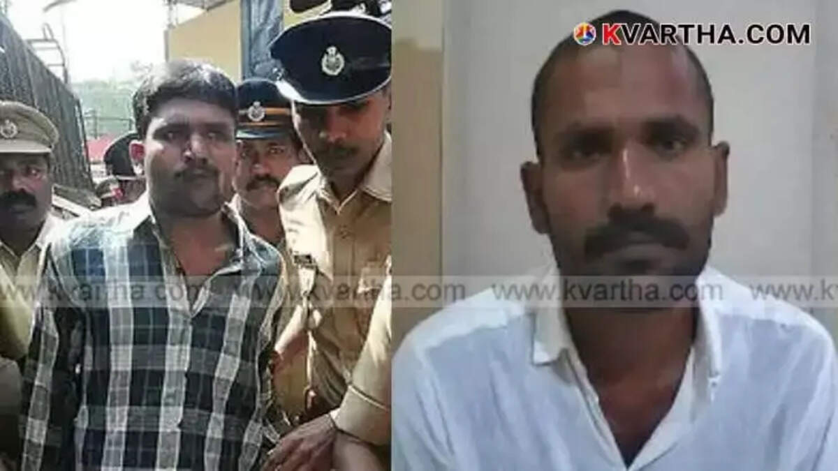 Govindachamy being apprehended after escaping Kannur Central Jail.
