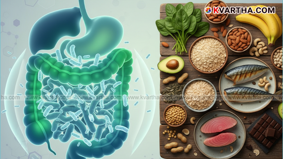 A variety of magnesium-rich foods like spinach and nuts.