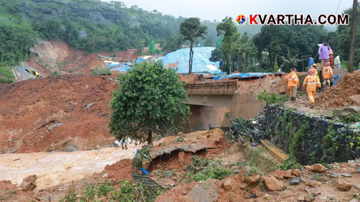  Representational image of a massive landslide disaster in a hilly area