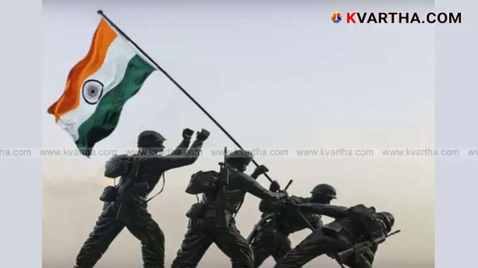 Symbolic image representing India-Pakistan tensions and military action.