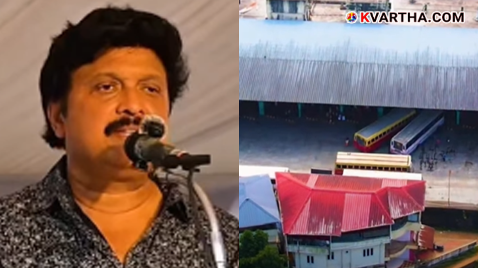 Minister K.B. Ganesh Kumar flagging off a new KSRTC bus at Nedumangad depot.