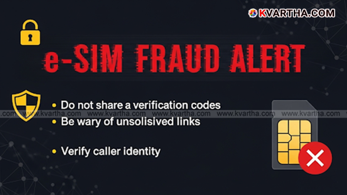 A generic image depicting e-SIM fraud and cybercrime awareness.