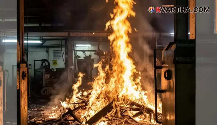 Image Representing Massive Fire Breaks Out at Paper Scrap Godown in Kozhikode