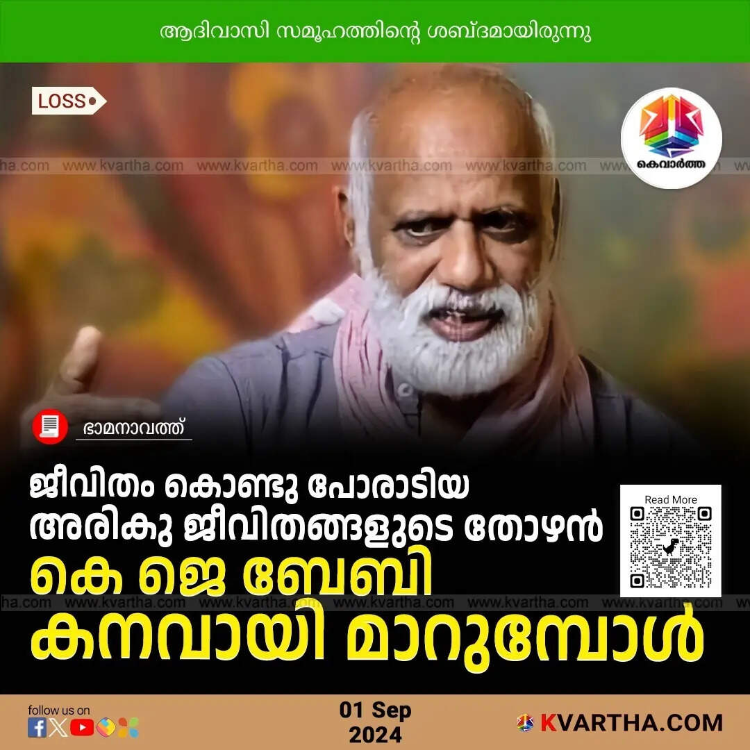 KJ Baby, renowned Malayalam writer.