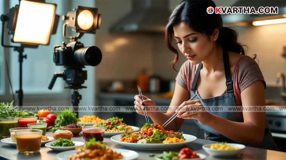 A food stylist using tools to arrange a burger for a photoshoot.
