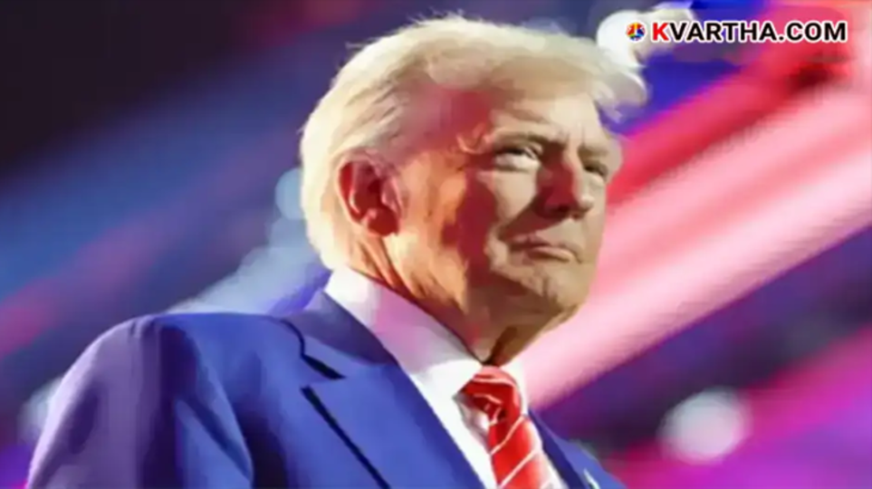 Portrait of US President Donald Trump during a formal address