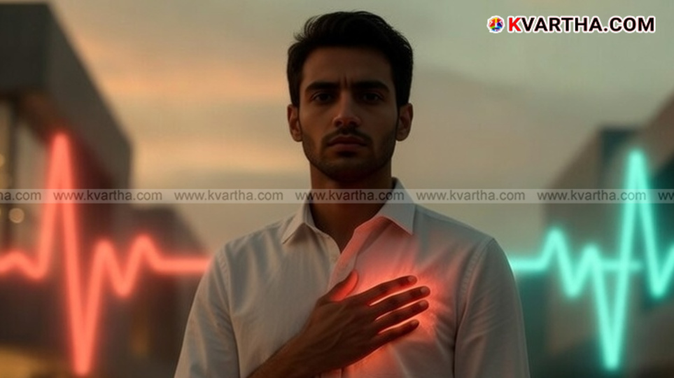 A man in his mid-30s getting his heart health checked by a medical professional.