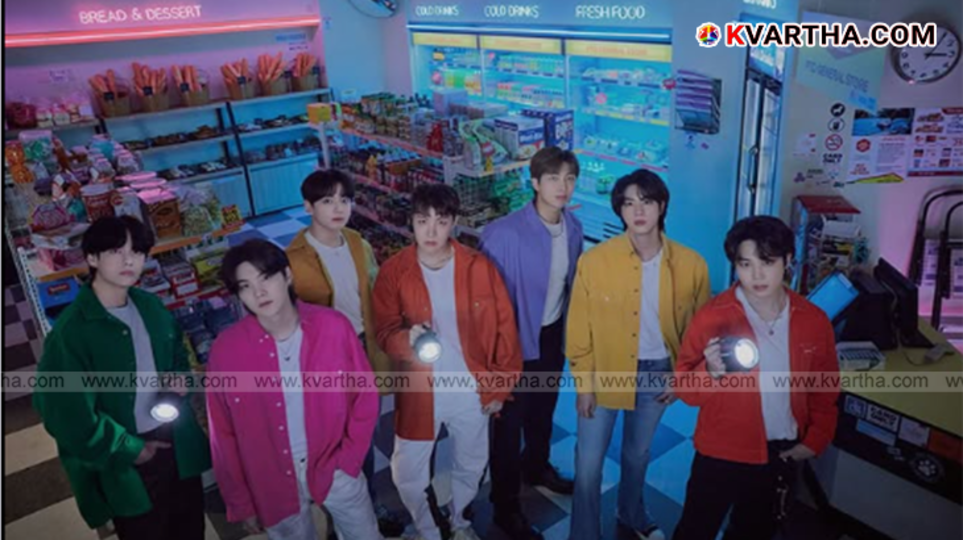 South Korean music group BTS performing on stage