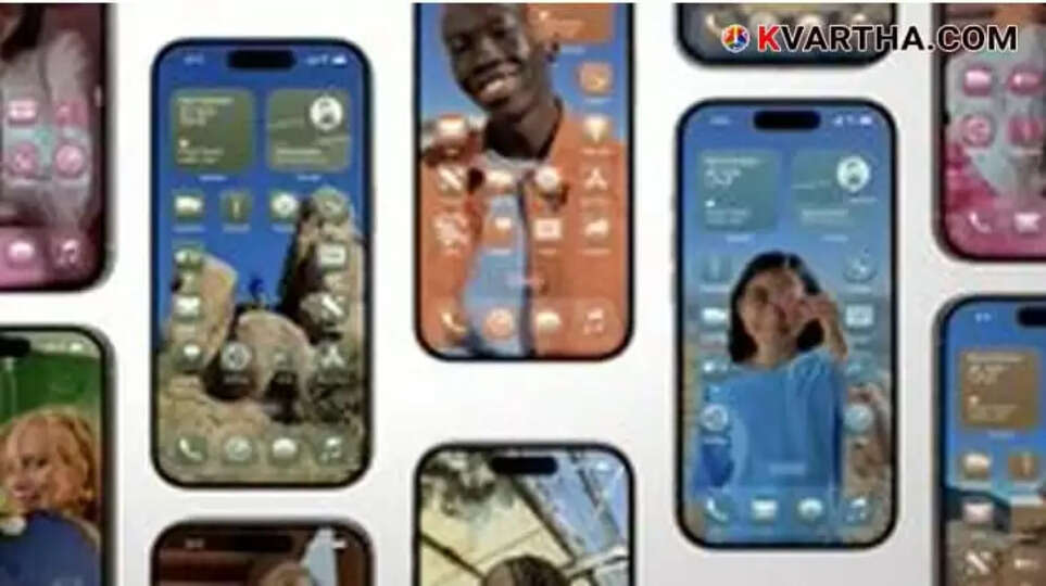 Visual representation of Apple's new 'Liquid Glass' design in iOS 26, showing flowing and transparent UI elements.