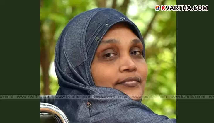 Rabiya, a social worker and Padma Shri recipient from Kerala, in her wheelchair.