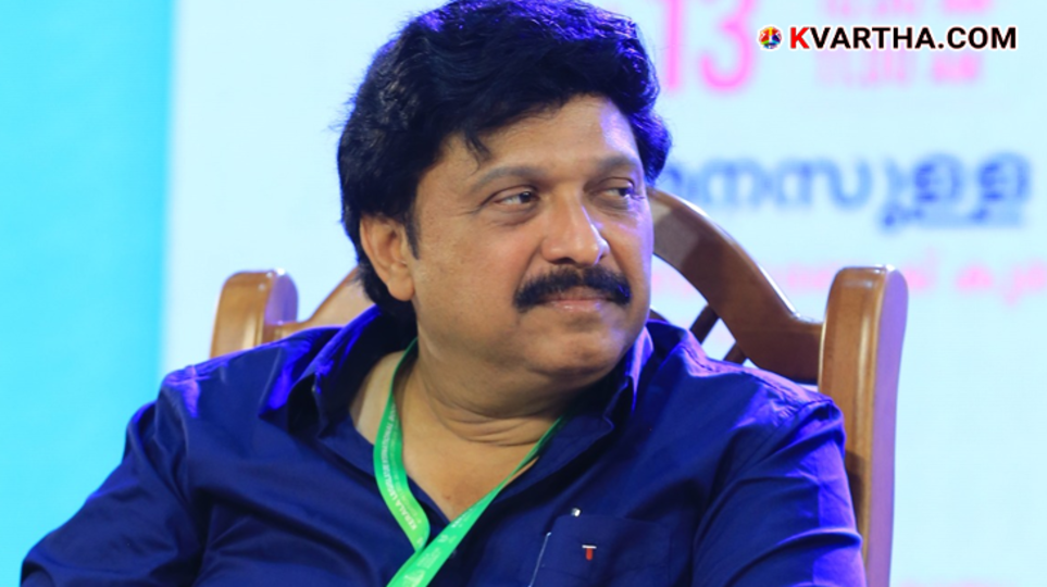 Minister KB Ganesh Kumar at a public function representing his political career
