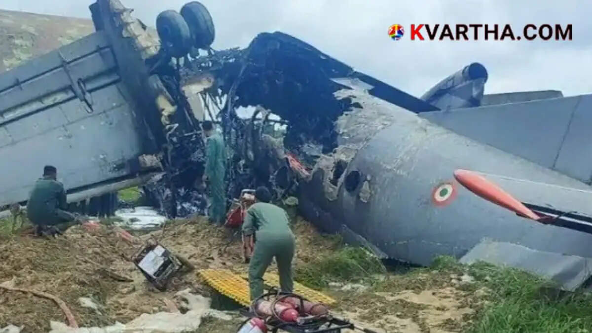 IAF AN-32 transport aircraft catches fire after landing in Assam; 5 personnel died.