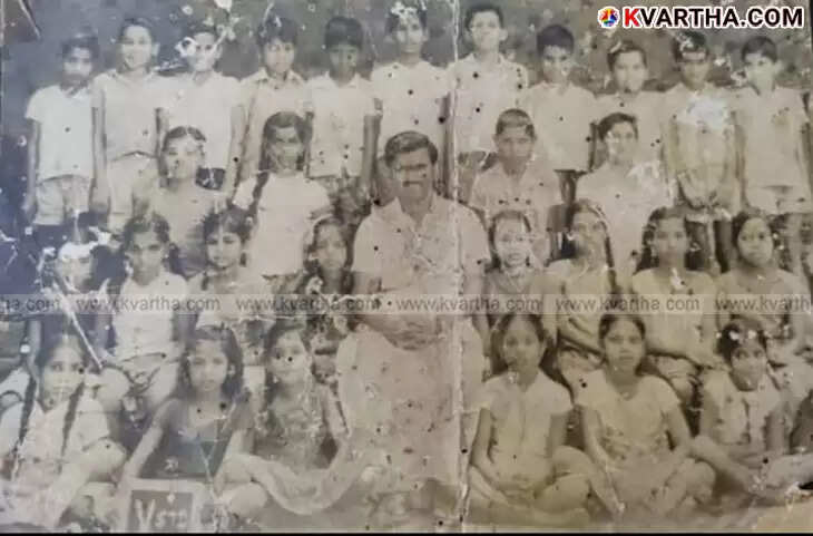 Kookanam Rahman with former student Yashoda and her husband Mohanan