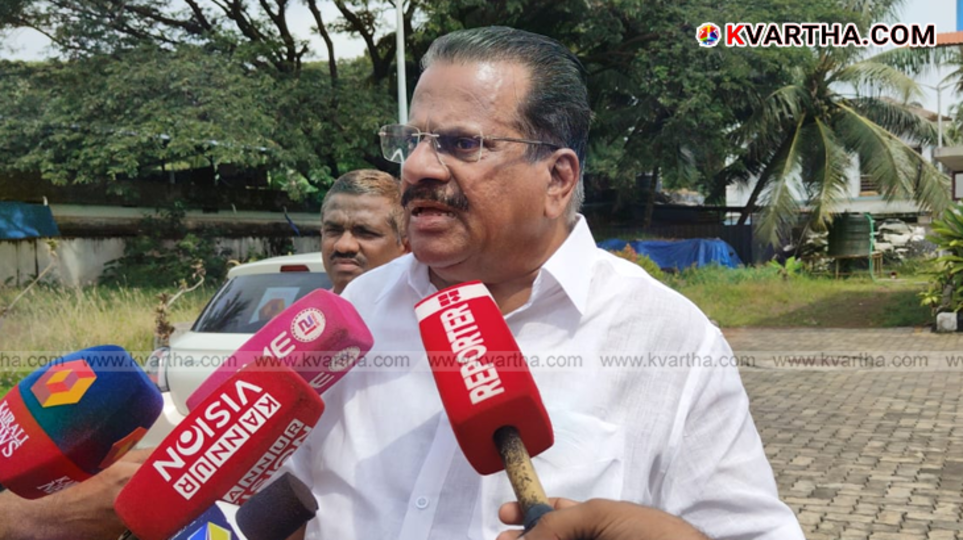 EP Jayarajan speaking to the media