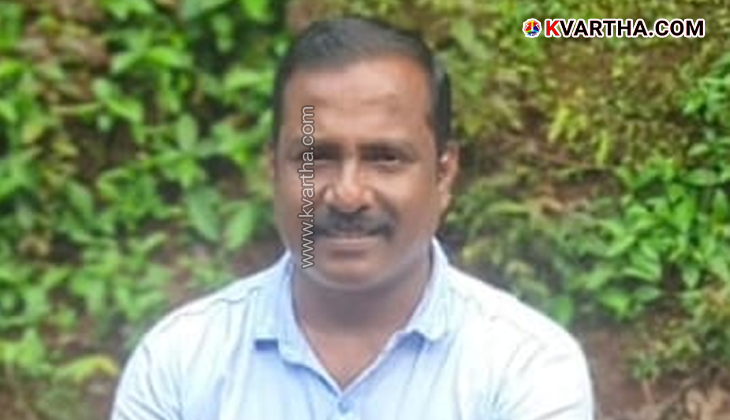 Photo of CV Sumesh, the former BJP Kalyassery president, who is joining the CPM.