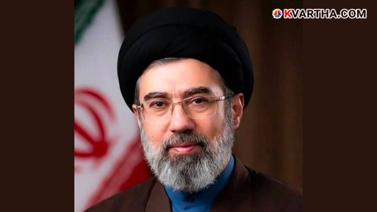 Portrait of Mojtaba Khamenei in clerical attire representing his new role