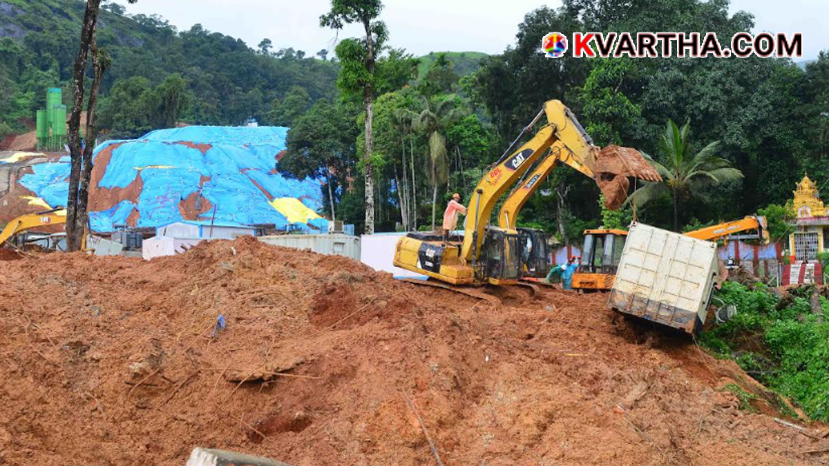 Scene of the landslide at Kalladi tunnel site