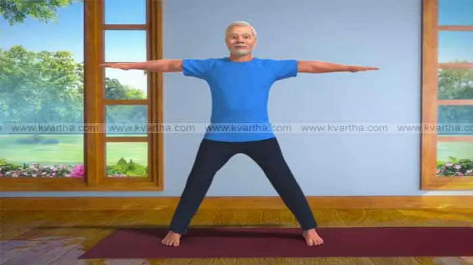 pm shares video clip on trikonasana