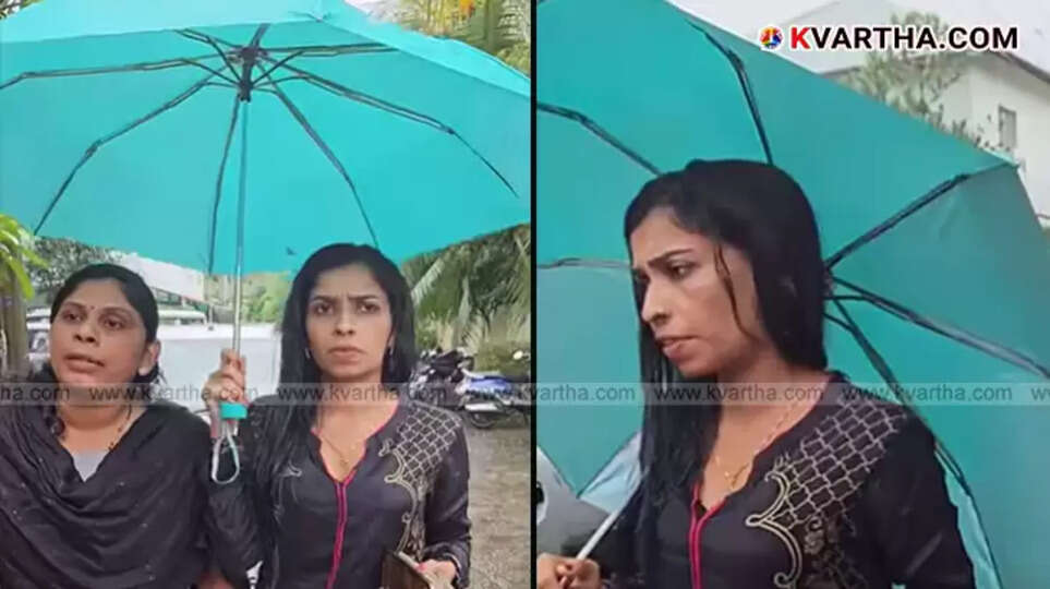 Renu Sudhi speaking at a press conference regarding vlogger harassment.